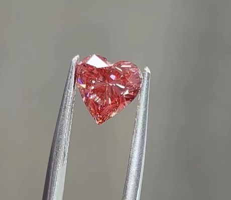 выросли лаборатория синтетического отрезка диаманта сердца CVD, который 1.15ct розового гениального искусственная
