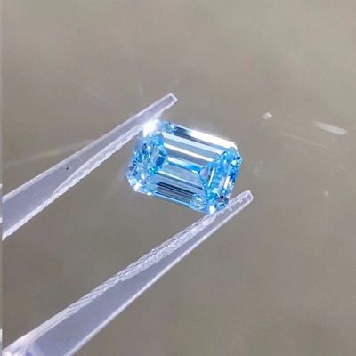 ZKZ Diamonds 10 Mohs Blue Emerald Cut Laboratory выращенный с сердечно-сосудистой болезнью