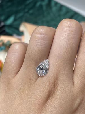 Multi груша диаманта 1.58ct CVD размера выросли лабораторией, который сформировала белое культивирование