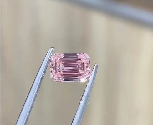 Синтетической изумрудной ювелирных изделий диамантов отрезка выросли лабораторией, который ранг света розовых причудливая