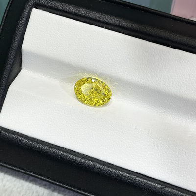 Канарский Желтый Лабораторный выращенный бриллиант овальный резка 2.1ct IGI сертифицированный бриллиант