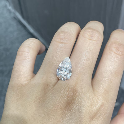 диаманты груши 6.34Carat свободной выросли лабораторией, который культивировали кольца с бриллиантом VS1