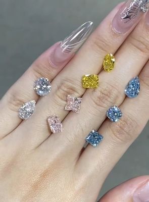 Сертифицированные синтетические бриллианты круглые свободные бриллианты лабораторно выращенные бриллианты ювелирные изделия кольца CVD