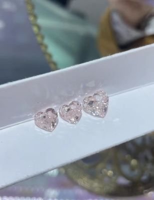 Сердце Розовые бриллианты выращенные в лаборатории выращенные бриллианты для ожерелий Кольцо Кольцо