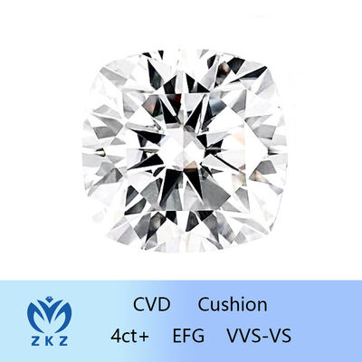 Большой размер 4CT + Кушеные формы CVD лаборатории выращенный алмаз