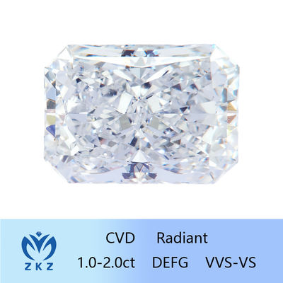 Бесцветные бриллианты 10 Mohs Radiant Cut, выращенные в лаборатории